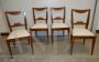 Set of four antique oak chairs from the mid-19th century
