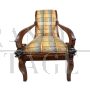 Antique walnut relax armchair