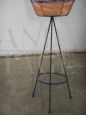 Vintage plant stand in iron and colored plastic wire, 1960s