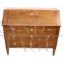 Antique Louis XVI walnut dresser with drop-down top, 18th century