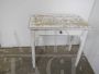 Vintage white wooden small table with drawer
