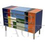 Design dresser in multicolored Murano glass, 1980s