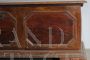 Antique Italian chest in solid walnut with carvings, 17th century