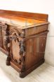 Imposing antique sideboard in neo-Gothic style from the early 1900s