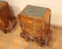 Pair of Art Deco walnut nightstands
