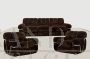 Wopps sofa couch and armchairs by Ernesto Radaelli in brown velvet, 1970s