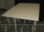 Antique extendable table, ivory color lacquered