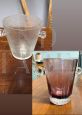 Pair of 70's crystal ice buckets                            
