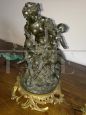 Pair of bronze sculptures signed Clodion depicting bacchanalia, 19th century