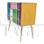 Design chest of drawers in multicolored Murano glass with two drawers