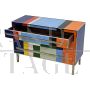 Design dresser in multicolored Murano glass, 1980s