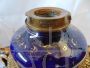 Pair of Victorian Hinks & Son vases ex oil lamps