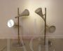 Double cone table lamp in 1970s Stilnovo style