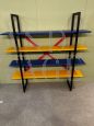 Colorful design freestanding bookcase in Mondrian style