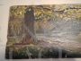 Painting with autumn forest, oil on panel