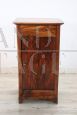 Antique 19th century high bedside table in walnut wood        