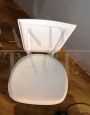 Lara by Cattelan style chair in white leather, 2000s