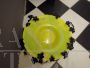 Wrought iron and yellow Murano glass centerpiece plate