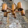 Design chandelier by Hustadt Leuchten in wood, 1980s