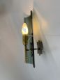 Pair of Veca wall lights in smoked glass