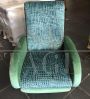 Zanuso style mid-century reclining vintage armchair