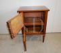 Antique two-door walnut bedside table from the Louis XVI period