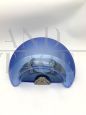 Pair of Micron blue glass bowl wall lights