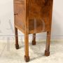 Empire bedside table cabinet in walnut, Italy 19th century