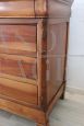 19th century antique rustic walnut chest of drawers