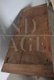 Antique Piedmontese refectory desk or table in solid walnut, 18th century