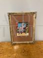 Modern art painting from the 50s signed Arp, tempera on canvas                    
                            