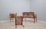 Vienna straw bench sofa and armchair set from the 1940s