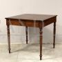 Small antique Louis Philippe table in walnut, 19th century Italy
