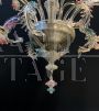 Galliano Ferro chandelier in colored Murano glass, 1950