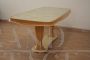 Dining table by Vittorio Dassi with marble base and glass top