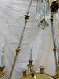 Antique Austrian chandelier in etched glass from the early 20th century