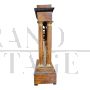 Empire portal clock in inlaid walnut, mid-19th century