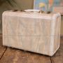 Samsonite Vintage White Leather Hardside Suitcase
