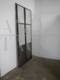Brown Iron Industrial Door with Mirror, 1920s