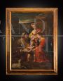 The Holy Family, antique oil painting on canvas