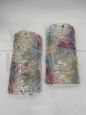 Pair of Mazzega wall lights in Murano glass with delicate colors