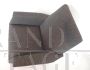 60s Italian mid-century armchair in dark gray fabric, restored