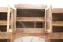 Rustic arched display bookcase in solid fir, early 1900s