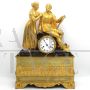 PENDULUM CLOCK CHARLES X IN GILDED BRONZE (H.55) - 1800s