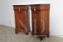 Pair of antique Tuscan Capuchin bedside tables from 1850 with Carrara marble top