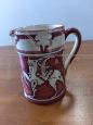 Vintage ceramic jug with 6 mugs by L.Ar.Ce Orvieto