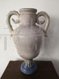 Antique ceramic amphora vase from Caltagirone, mid-19th century