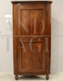 Louis Philippe cantonal corner unit in walnut, 19th century Italy