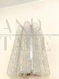 Splendid single wall lamp with Murano glass tubes, 1970s