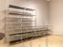 Design modular bookcase in metal, Italy 70s